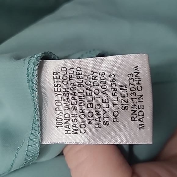 Umgee light turquoise Satin feel top - Picture 3 of 3